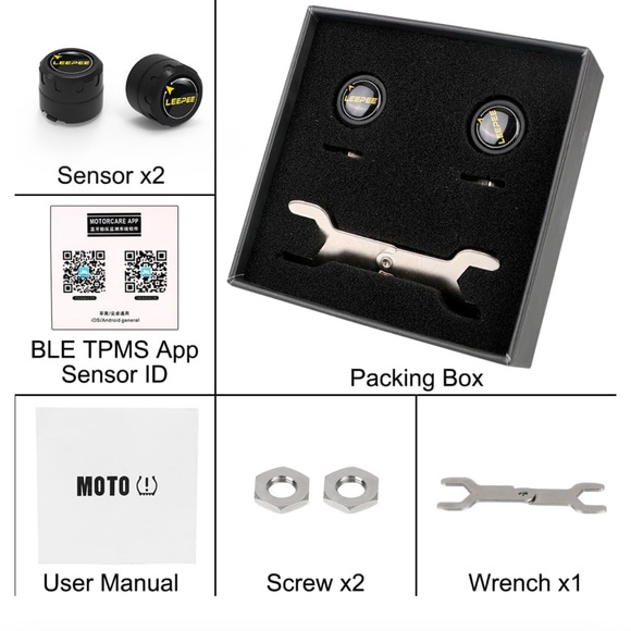 leepee Motorcycle Tire Pressure Monitoring System Open Box NEW! - Picture 3 of 13